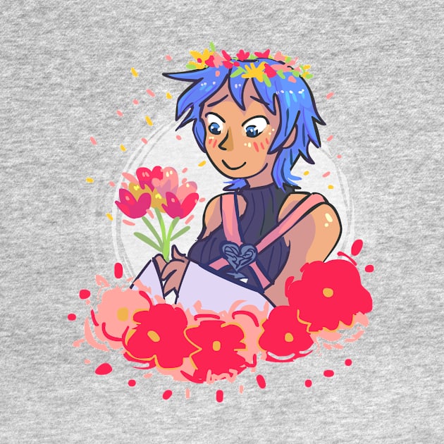 Aqua with Flowers by sky665